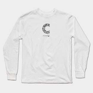 Made of paw print C letter Long Sleeve T-Shirt